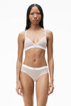 Alexander Wang white klassischer slip aus feinem netzstoff