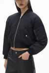Alexander Wang black 徽标刺绣飞行员夹克