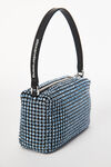 alexander wang heiress pouch in crystal mesh baby blue