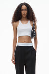 Alexander Wang black pleated trouser in wool tailoring