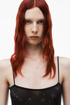Alexander Wang black clear bead hotfix cami tank dress