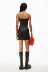 alexander wang bodycon mini skirt in leather black