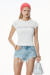 Alexander Wang vintage white distressed logo tee