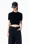 Alexander Wang black short sleeve crewneck tee cropped