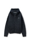 Alexander Wang black multi 手钩徽标装饰黑色加大款连帽衫