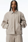 Alexander Wang khaki veste esprit workwear ornée de strass thermocollés
