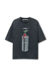Alexander Wang washed black unisex battery logo-print graphic t-shirt
