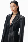 Alexander Wang black tailored leather blazer in leather