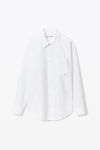 alexander wang コンパクトコットン ボーイフレンドシャツ white