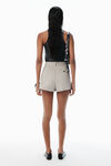 Alexander Wang stone graue shorts aus baumwollmischgewebe