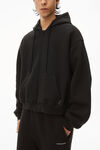 alexander wang 密绒拉链连帽衫 black