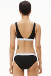 alexander wang brief underwear in ribbed jersey black