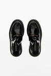 Alexander Wang black carter platform loafer boot in leather