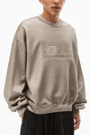 alexander wang dollar bill crewneck in terry metallic sanctuary