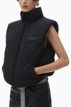 Alexander Wang black 徽标贴饰填充背心