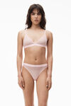 alexander wang 细网眼面料三角文胸  cradle pink