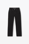 alexander wang og high-rise stovepipe jean in denim washed black