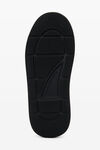 alexander wang puff pebble leather sneaker with logo black