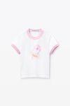 Alexander Wang white/pink 棉质平纹针织布 sugar baby ringer t 恤