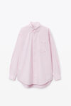 Alexander Wang light pink コットンオックスフォード オーバーサイズシャツ