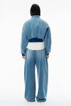 Alexander Wang washed light blue 浅蓝色磨毛牛仔运动裤