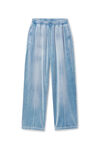 Alexander Wang washed light blue trackpants in crushed velour