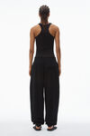 Alexander Wang black ストラクチャードテリー パフロゴ スウェットパンツ