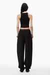 Alexander Wang black logo elastic scoopneck bra top