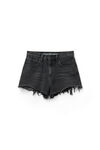 Alexander Wang grey aged bite short in grey aged denim