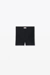 Alexander Wang black bike short in in seamless ribbed knit