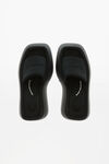alexander wang taji platform slide sandal in lycra black