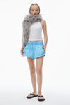 Alexander Wang washed sky ruched track short