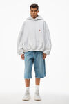 alexander wang 苹果发泡图案毛圈布连帽运动衫 light heather grey