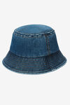 embossed bucket hat in denim