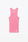 Alexander Wang lotus pink canotta rosa corta con design a vogatore uomo