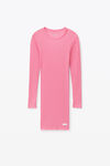 Alexander Wang lotus pink robe courte d’intérieur rose à manches longues