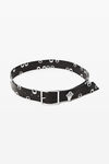 Alexander Wang black cintura nera in pelle con dettagli in metallo