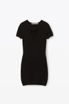 alexander wang 弹性针织迷你连衣裙 black