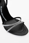 alexander wang dahlia 105 sandal in crystal black/clear
