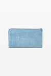 alexander wang trompe- l'oeil 皮革拉链手拿包 vintage medium indigo