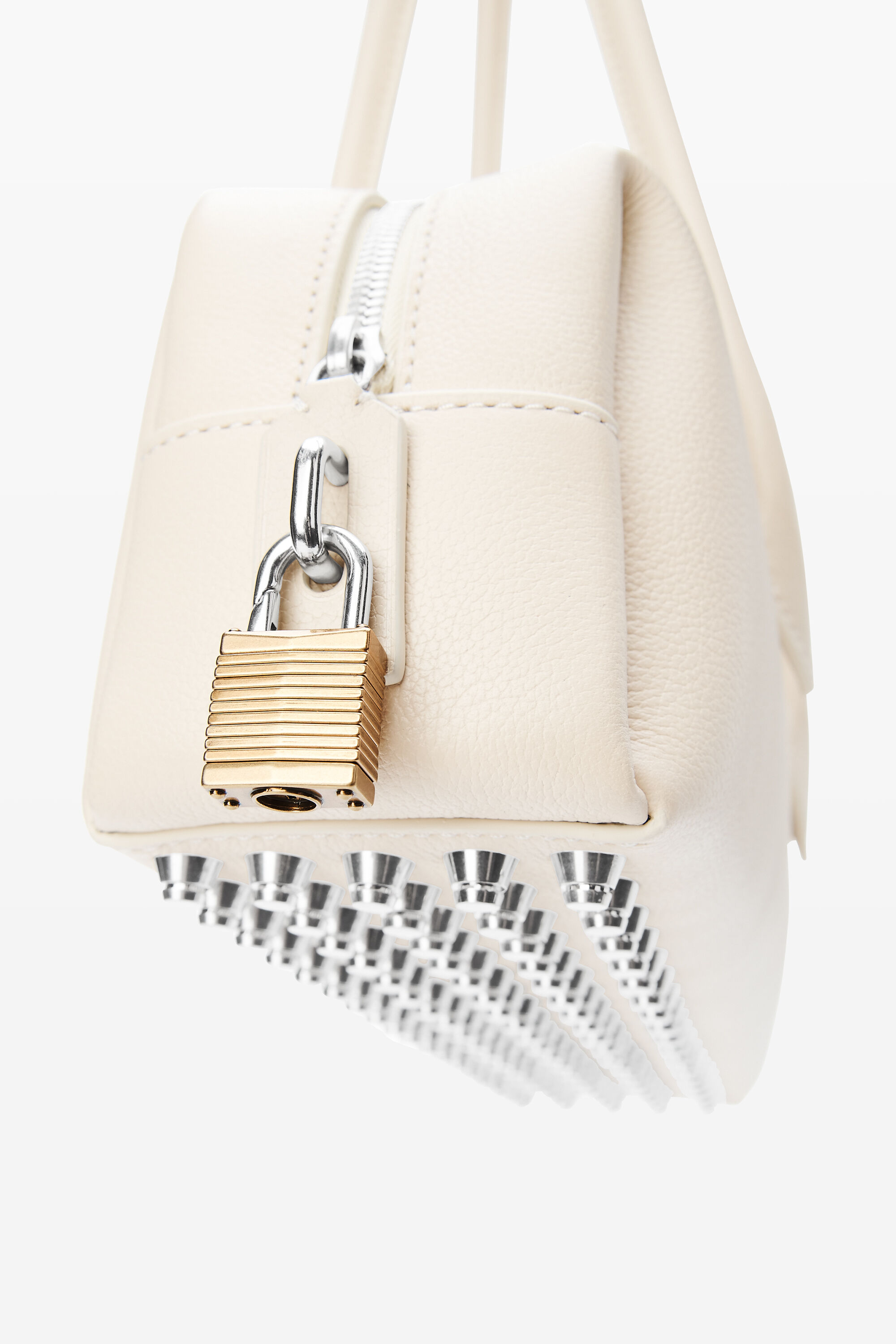 Roux Top Handle Leather Medium in VANILLA | alexanderwang®