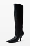 Alexander Wang black diablo 90mm tall boot in leather