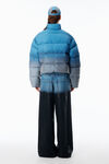 Alexander Wang silver/blue 反光短款羽绒服