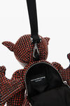 alexander wang crystal mesh heiress dragon wristlet red multi