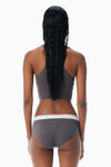 Alexander Wang army drab grey classic ribbed cotton racer tank