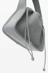 alexander wang ryan 反光罗纹针织小号手袋 silver