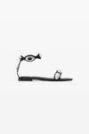 alexander wang dome goatskin leather sandal  black