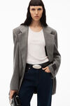 alexander wang ez mid-rise straight-leg jean in denim clean bright indigo