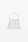 alexander wang ryan small bag in sheer rib knit white