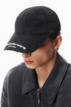 Alexander Wang washed black 做旧徽标装饰棒球帽
